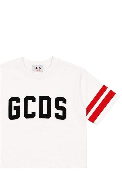 T-shirt unisex bianca in cotone GCDS | Z0UJQC592J105BIANCO