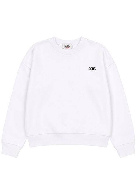Felpa unisex bianca in cotone GCDS | Z0UJQE624F004BIANCO