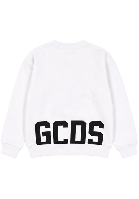 Felpa unisex bianca in cotone GCDS | Z0UJQE624F004BIANCO