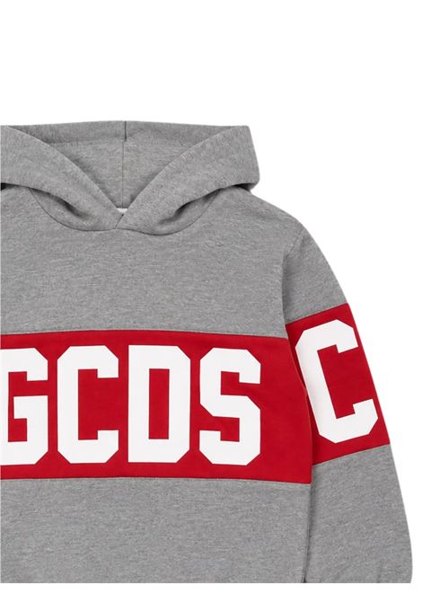 Felpa unisex grigia in cotone GCDS | Z0UXQE583F004GRIGIO