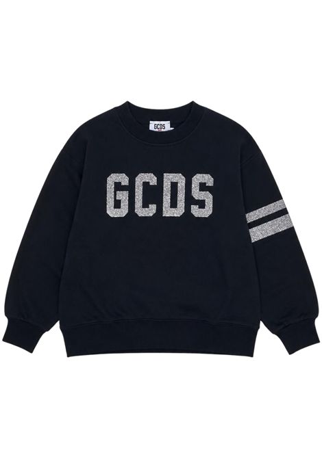 Black cotton sweatshirt for girls GCDS | ZOGJQE591F004NERA