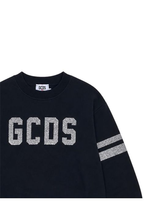 Black cotton sweatshirt for girls GCDS | ZOGJQE591F004NERA