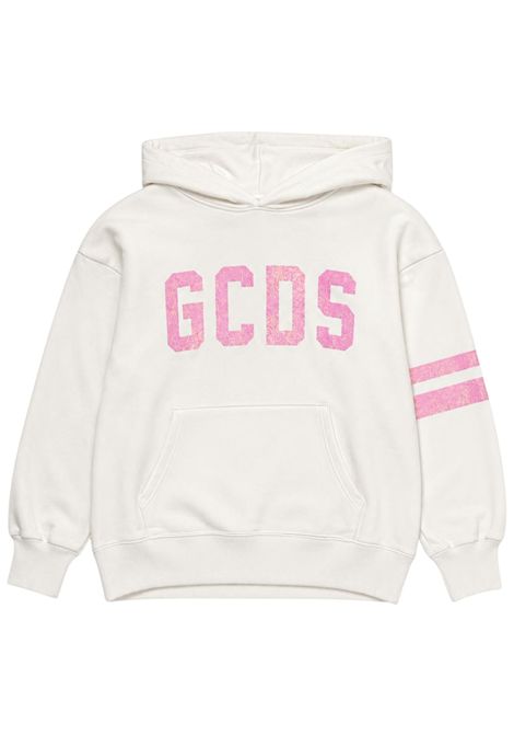 Cream cotton sweatshirt for girls GCDS | ZOGXQE590F004PANNA