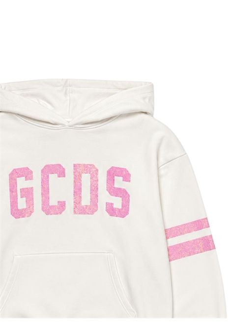 Cream cotton sweatshirt for girls GCDS | ZOGXQE590F004PANNA