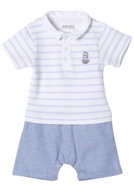 Pagliaccetto neonato azzurro in cotone Kenzo | K60062AZZURRO