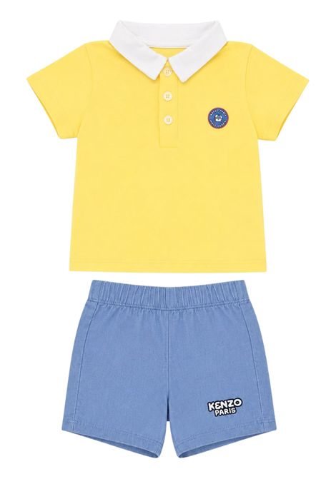 Completo neonato giallo in cotone Kenzo | K60063GIALLO