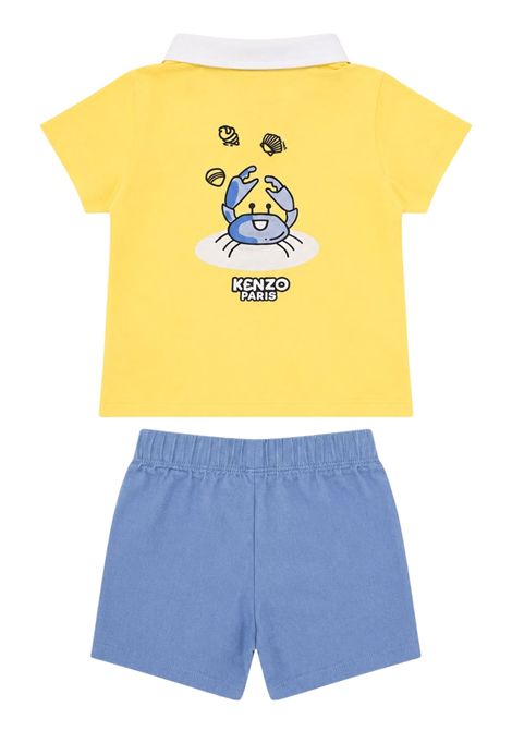 Completo neonato giallo in cotone Kenzo | K60063GIALLO