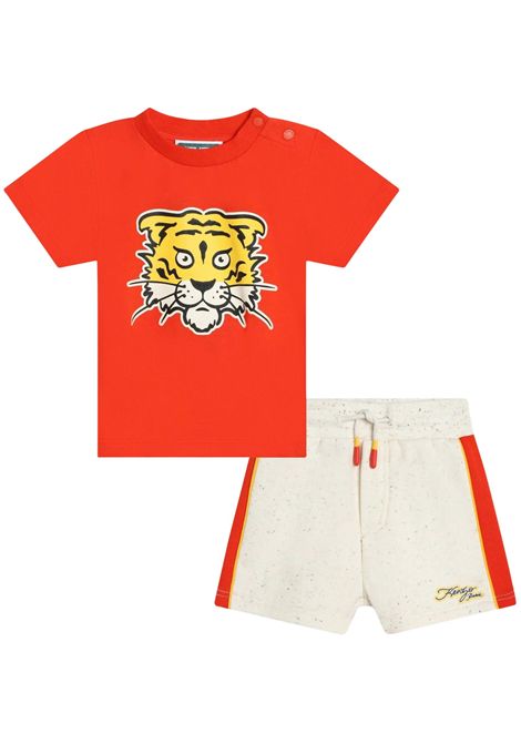 Completo neonato rosso in cotone Kenzo | K60141ROSSO