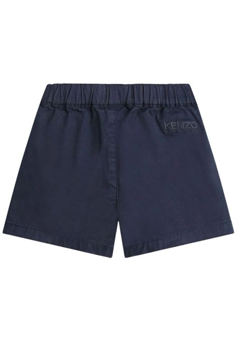 Bermuda neonato blu in cotone Kenzo | K60168BLU