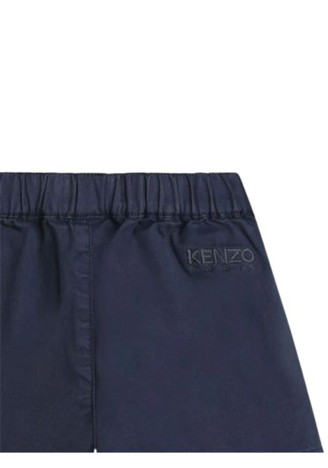 Bermuda neonato blu in cotone Kenzo | K60168BLU