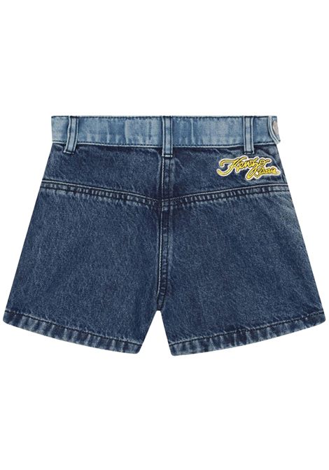 Shorts/gonna bambina in cotone denim Kenzo | K60235DENIM