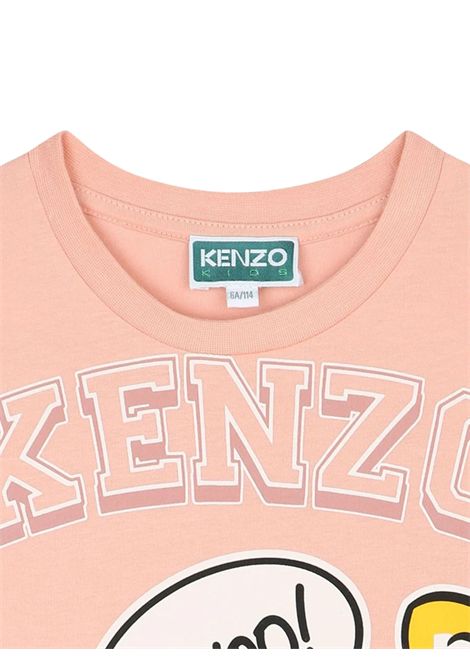 T-shirt bambina rosa in cotone Kenzo | K60260ROSA