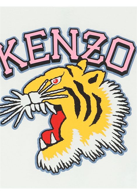 T-shirt bambina bianca in cotone Kenzo | K60264BIANCO