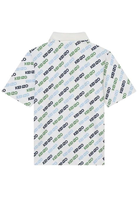 White cotton polo shirt for children Kenzo | K60304BIANCO