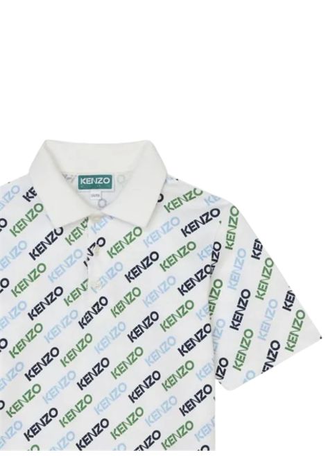 White cotton polo shirt for children Kenzo | K60304BIANCO