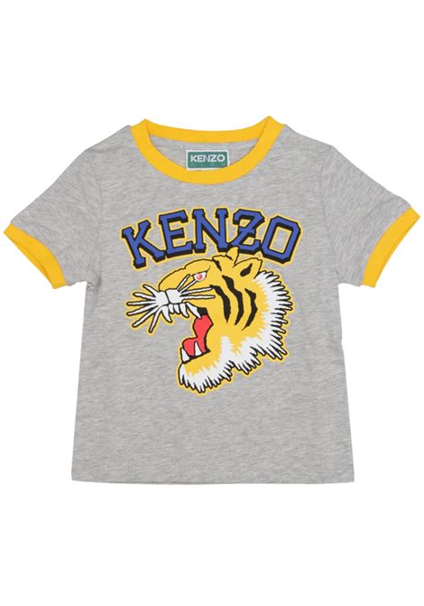 Children's grey cotton T-shirt Kenzo | K60307GRIGIO