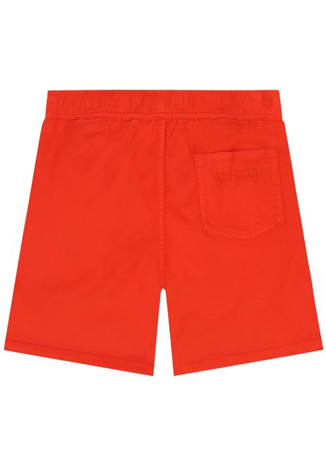 Red cotton Bermuda shorts for children Kenzo | K60315ROSSO