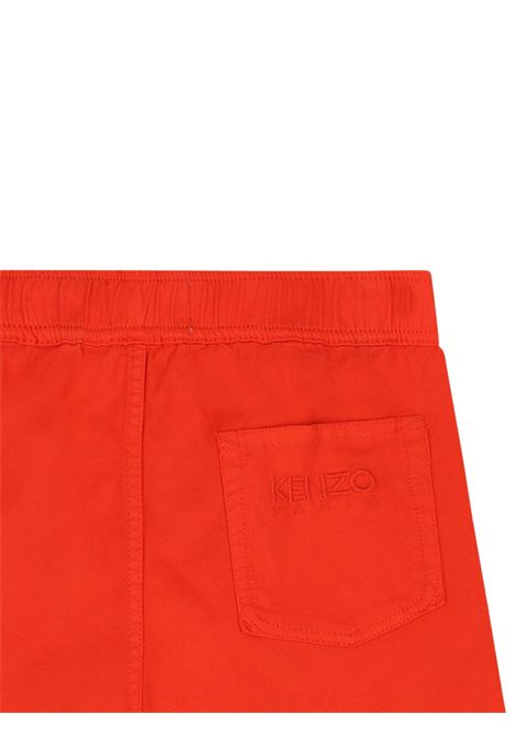 Red cotton Bermuda shorts for children Kenzo | K60315ROSSO