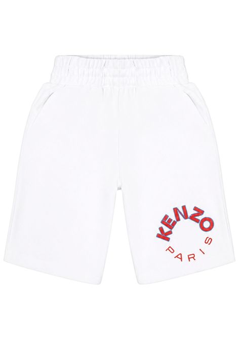 White cotton Bermuda shorts for children Kenzo | K60318BIANCO