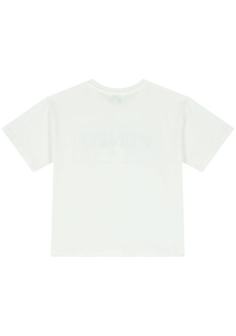 White cotton T-shirt for children Kenzo | K60340BIANCO
