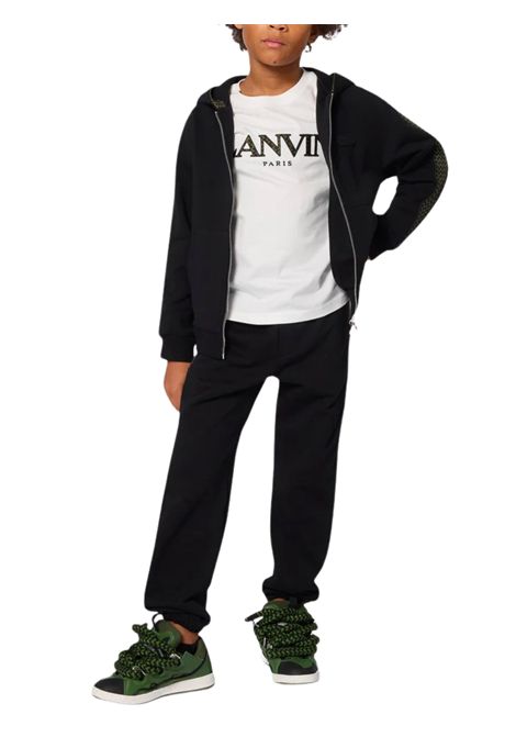 Felpa unisex nera in cotone LANVIN | N30298/MANERO