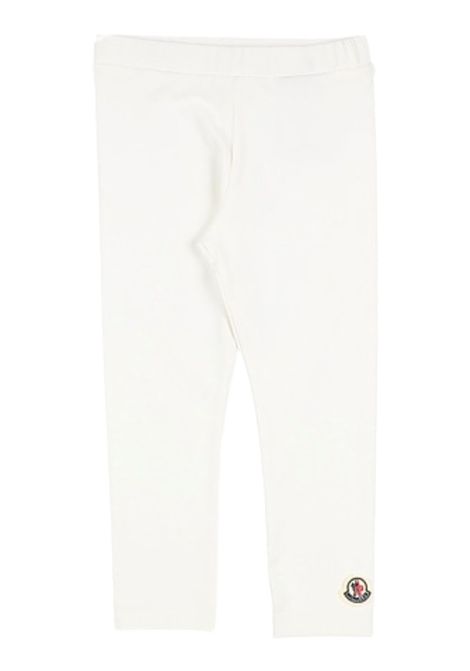 Cream cotton baby leggings Moncler | 8H00002/MAPANNA