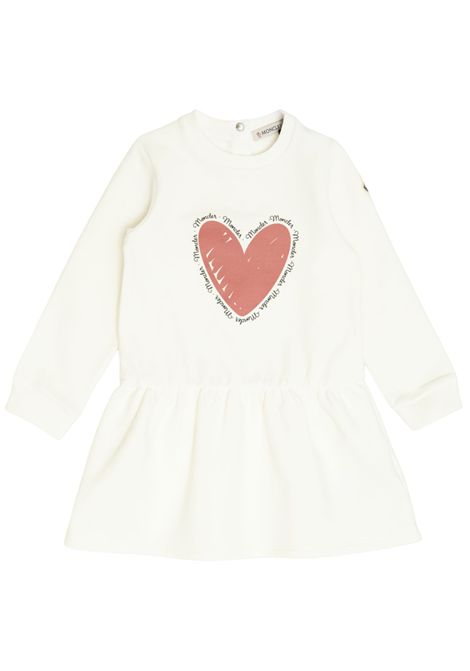 Cream cotton baby dress Moncler | 8I00004/MAPANNA