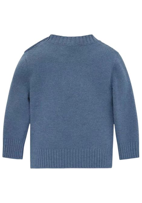Maglione neonato blu in lana Moncler | 9C00007/MABLU