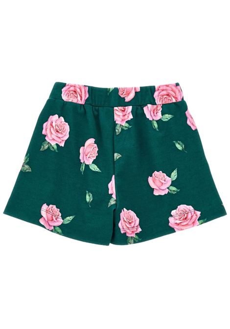 Shorts bambina verde in viscosa Monnalisa | 11F416/MAVERDE