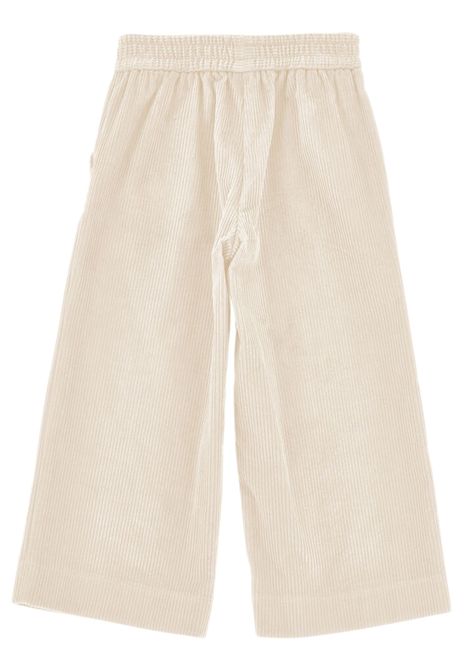 Beige cotton trousers for girls Monnalisa | 17F404/ANBEIGE