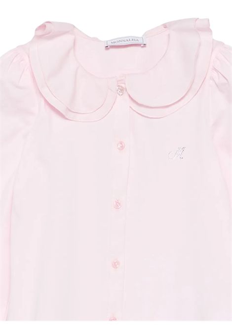 Camicia bambina rosa in cotone Monnalisa | 17FPAT6002/ANROSA