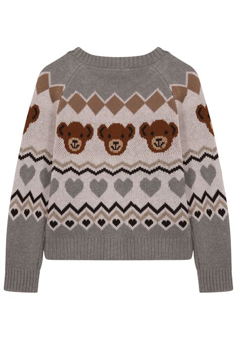 Girls' wool blend cardigan Monnalisa | 19F808/ANGRIGIO