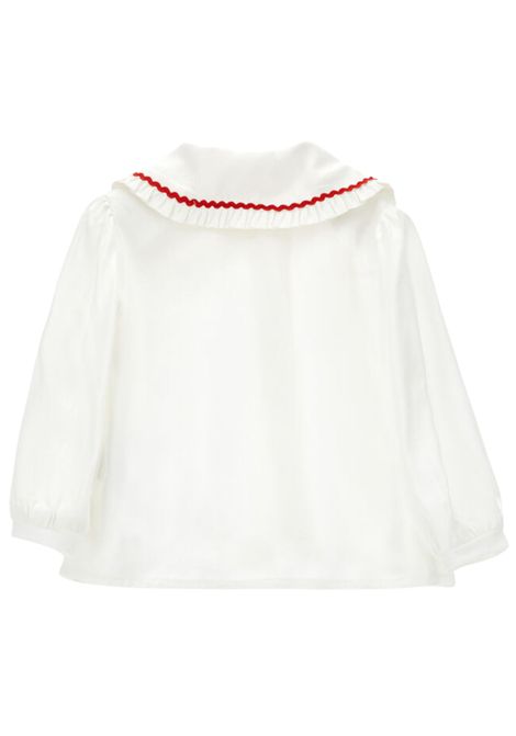 Camicia neonata panna in viscosa Monnalisa | 31F3016103/ANPANNA