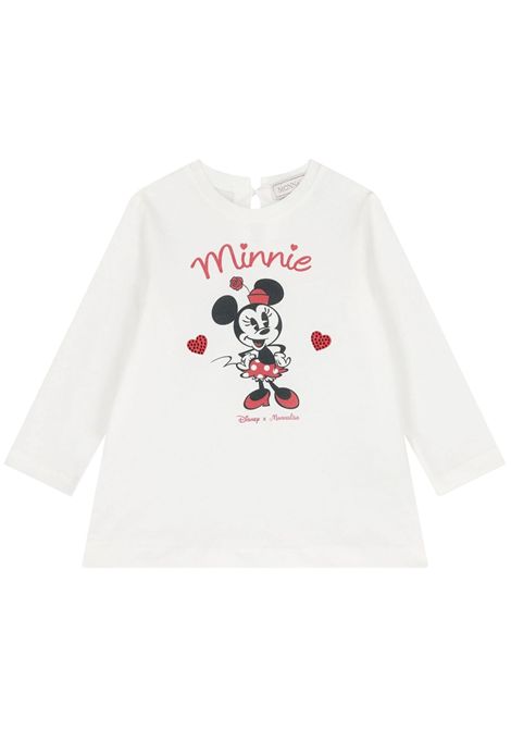 T-shirt neonata panna in cotone Monnalisa | 39F6166005/ANPANNA