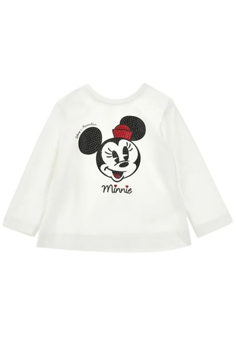 White cotton baby T-shirt Monnalisa | 6005/MABIANCO