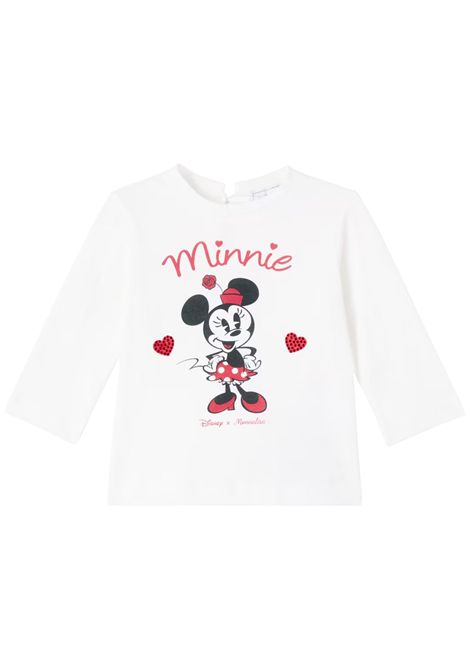 White cotton baby T-shirt Monnalisa | 60055/MABIANCO