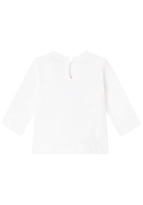 White cotton baby T-shirt Monnalisa | 60055/MABIANCO