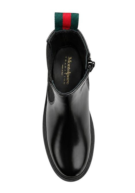 Scarpe unisex nere in pelle MONTELPARE | MT14502/PIANERO