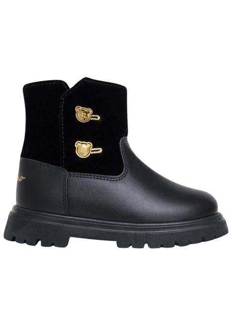 Anfibio bambina nero in pelle Moschino | 81868/PIANERO