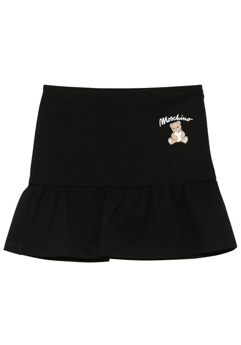 Gonna bambina nera in viscosa Moschino | HDJ03W/CENERO