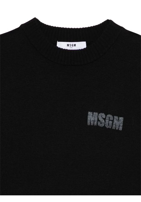 Unisex black wool sweater MSGM | F5MSJUJP086/CENERO