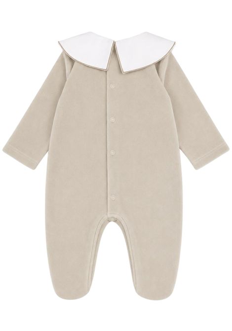 Beige velvet baby romper NANAN | CON055BEIGE
