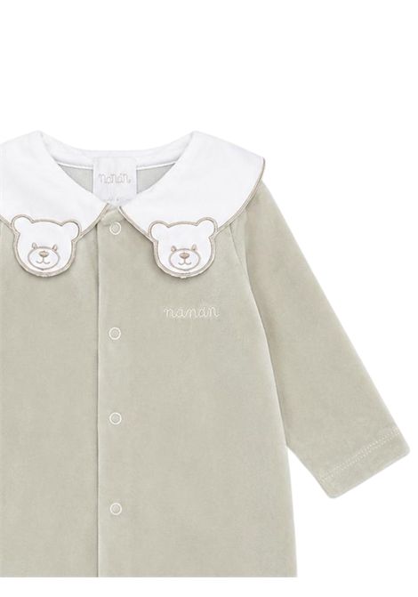Tutina neonata beige in velluto NANAN | CON056BEIGE