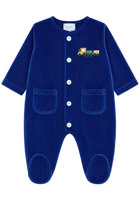 Blue cotton baby romper NANAN | I25119BLU