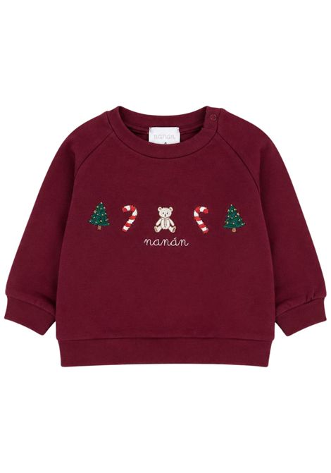 Felpa neonato rossa in cotone NANAN | I25141ROSSO