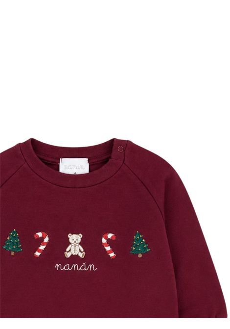 Felpa neonato rossa in cotone NANAN | I25141ROSSO
