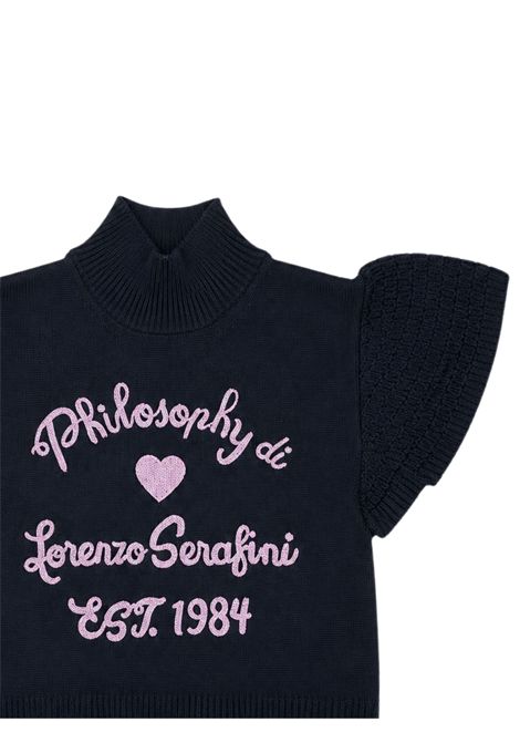 Black wool blend sweater for girls PHILOSOPHY | I9F302/ANNERO