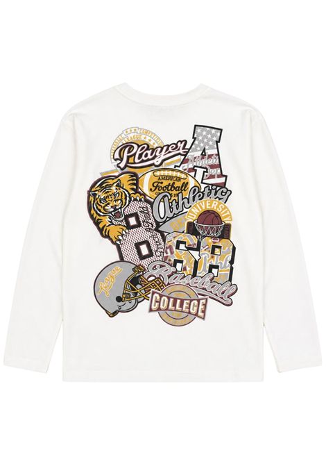 T-shirt bambino bianca in cotone Please | 7854545/DEBIANCO