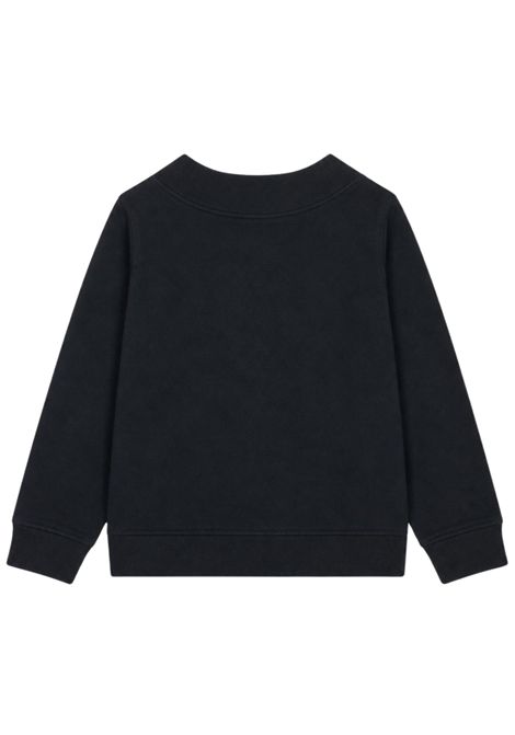 Cardigan bambino nero in cotone Please | LG10230B78/DENERO