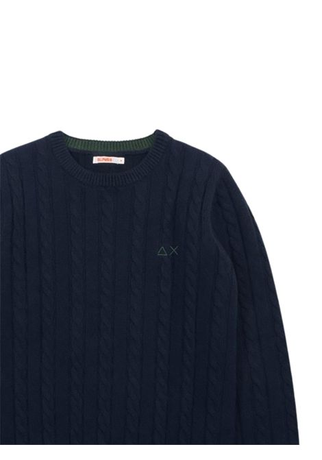 Blue wool sweater for children SUN68 | K43341/SUBLU